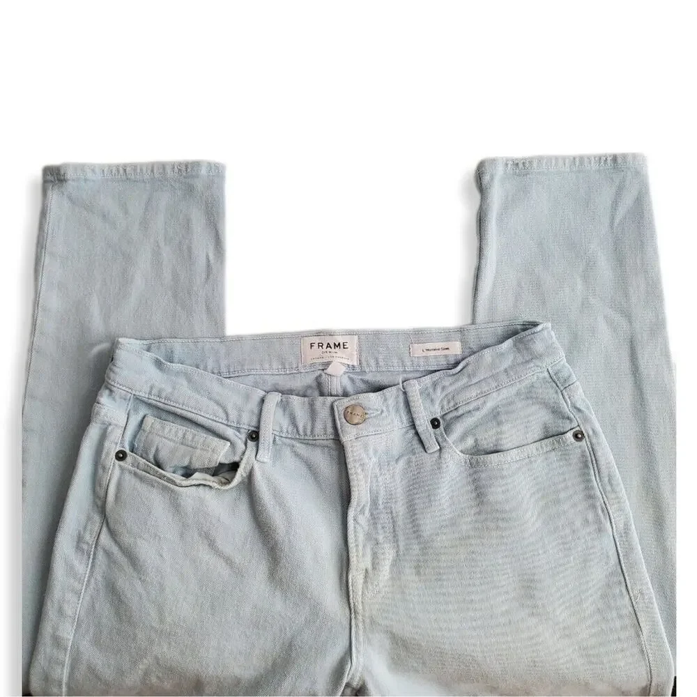 FRAME L Homme Finn Slim Fit Straight Leg Jean Comfort Stretch Men 30x32 USA Flaw